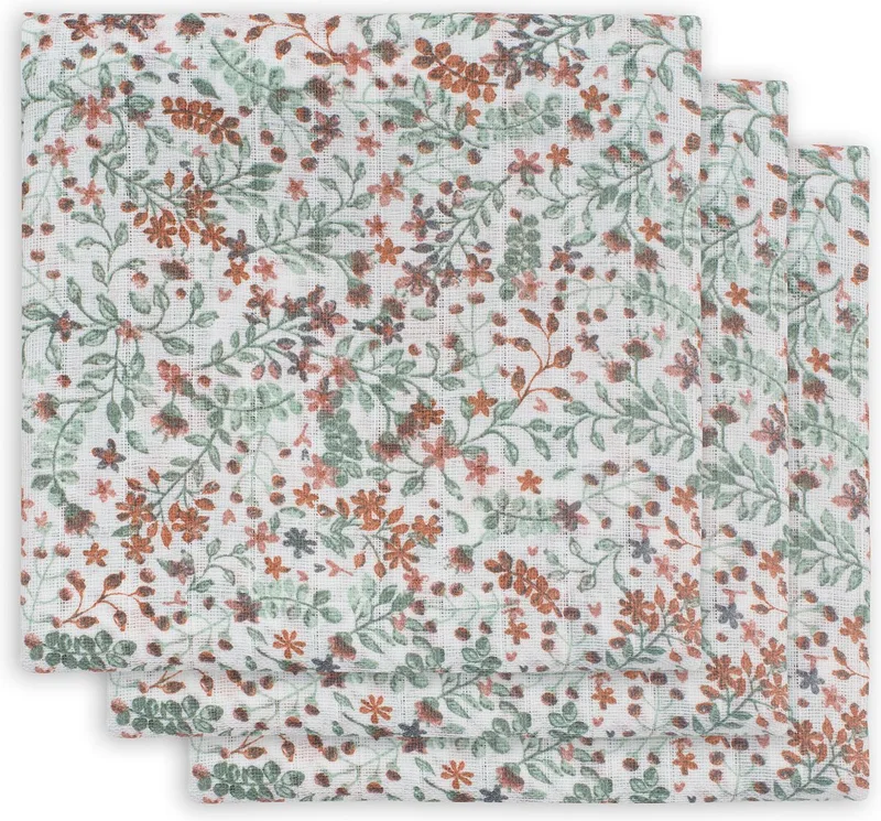 Hydrofiel Multidoek Bloom 70x70cm - 3 Stuks by Jollein in Multicolour – product photo