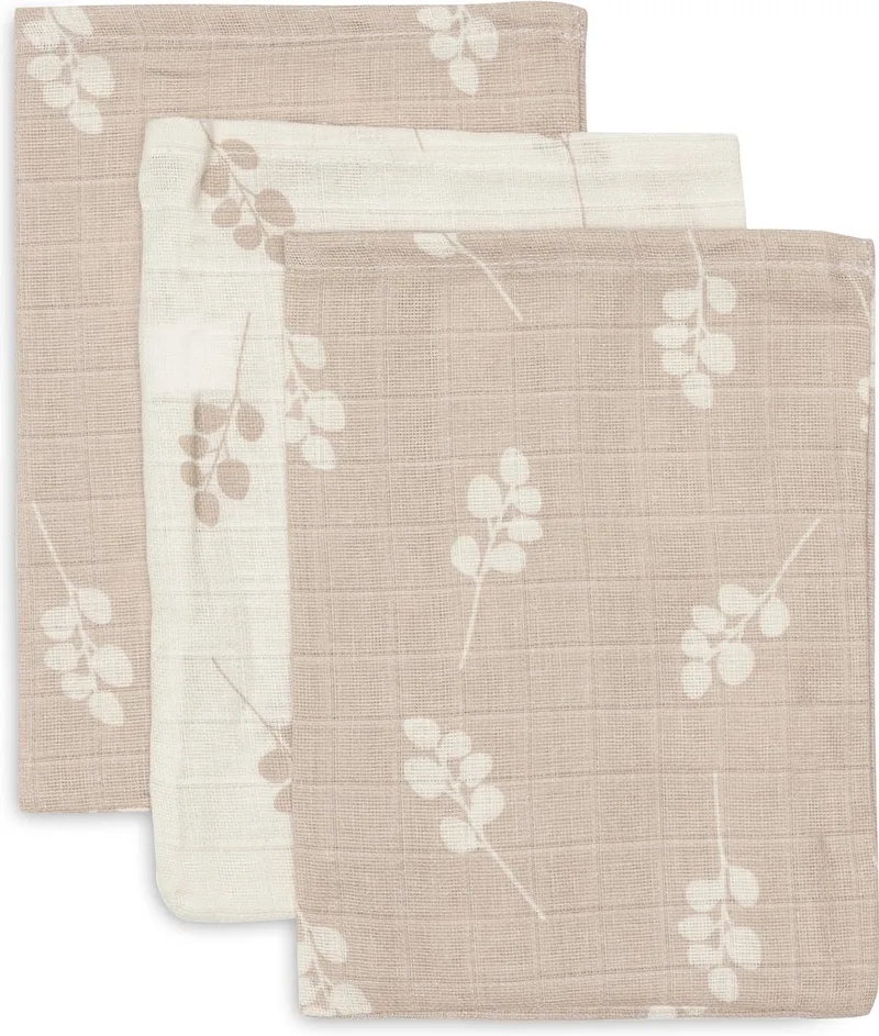 Hydrofiel Washandje 15x20cm - Baby Washandje - Twig - Wild Rose - 3 Stuks van Jollein in Twig Wild Rose – productfoto