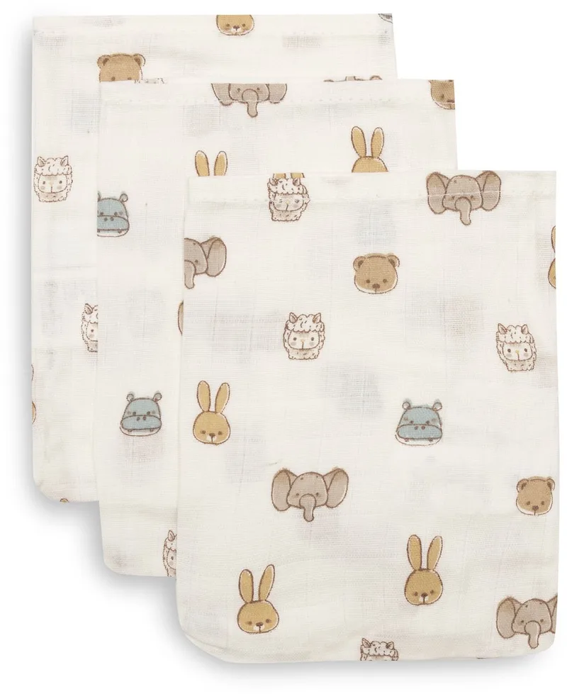 Hydrofiel Washandje 15x20cm Jollies (3pack) van Jollein in Meerkleurig – productfoto