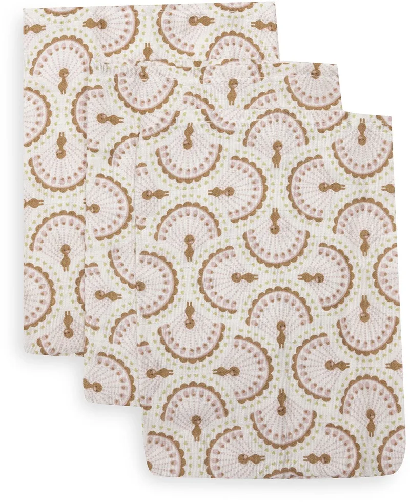 Hydrofiel Washandje 15x20cm Soft Plumes (3pack) van Jollein in Meerkleurig – productfoto