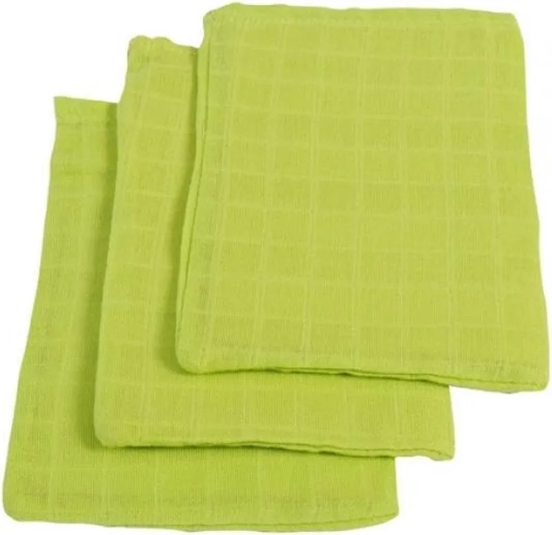 Hydrofiel washandje (3pack) - Lime van Jollein in Groen – productfoto