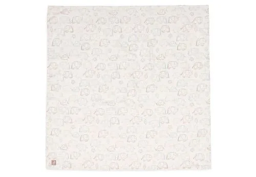 Hydrofiele Doek Large 115x115cm 2 Stuks by Jollein in Elephant Tales – product photo 2 of 4
