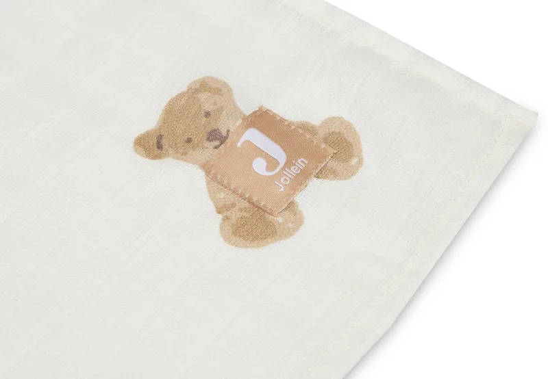 Hydrofiele Doek Large 115x115cm 2 Stuks by Jollein in Teddy Bear – product photo 3 of 4