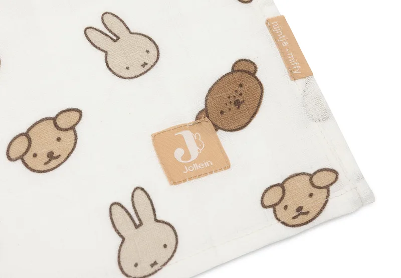Hydrofiele Doek Large 115x115cm (2pack) de Jollein en Miffy and Friends – photo produit 3 sur 4