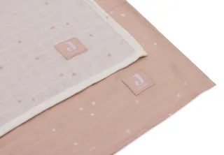 Hydrofiele Doek Large 115x115cm (2pack) de Jollein en Twinkling Wild Rose – photo produit 4 sur 4