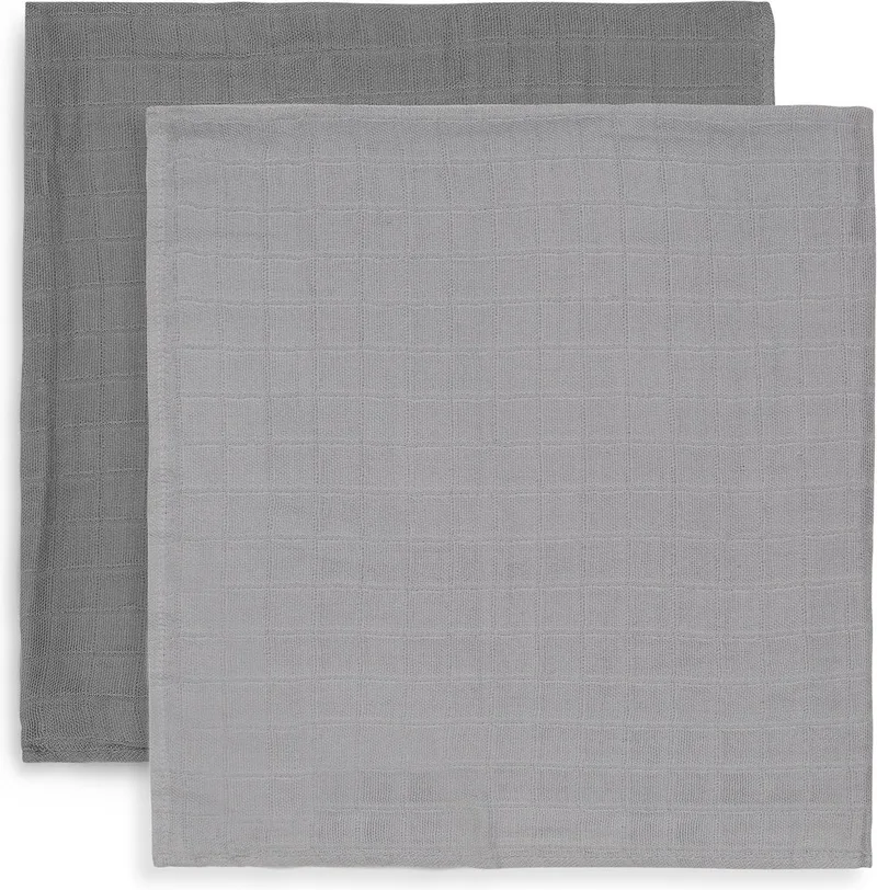 Hydrofiele Doek Large 115x115cm Bamboe Katoen - Storm - 2 Stuks von Jollein in Grau – Produktfoto