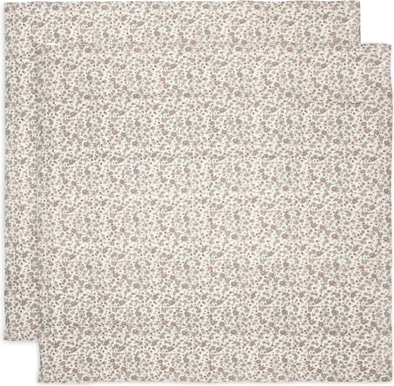 Hydrofiele Doek Large 115x115cm - Inbakerdoek, Spuugdoekjes, Baby Doeken - Zacht Katoen - 2 Stuks by Jollein in Retro Flowers – product photo
