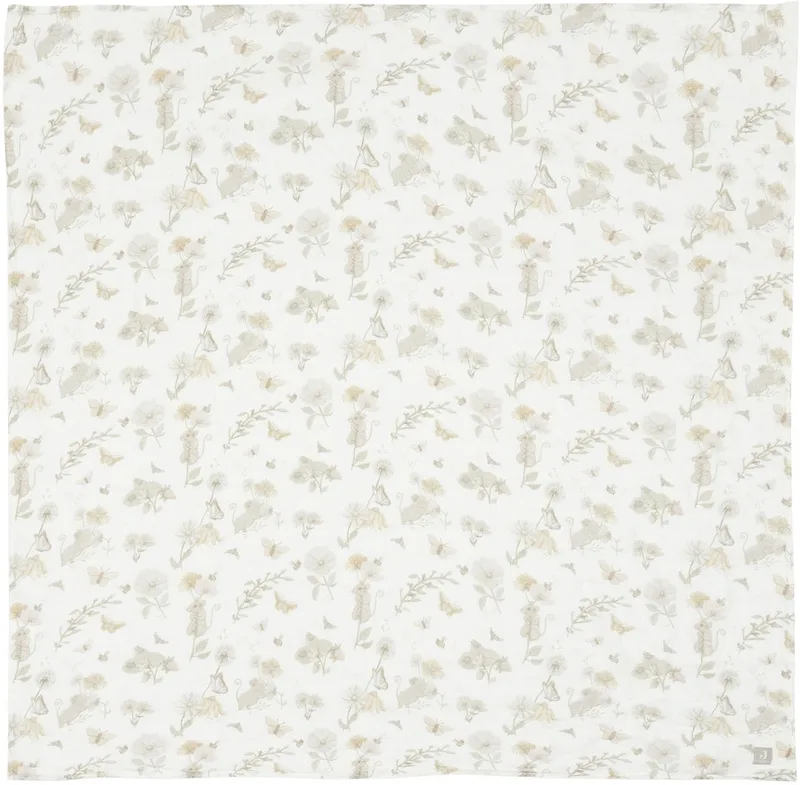 Hydrofiele Doek Large 115x115cm - Inbakerdoek, Spuugdoekjes, Baby Doeken - Zacht Katoen by Jollein in Dreamy Mouse – product photo