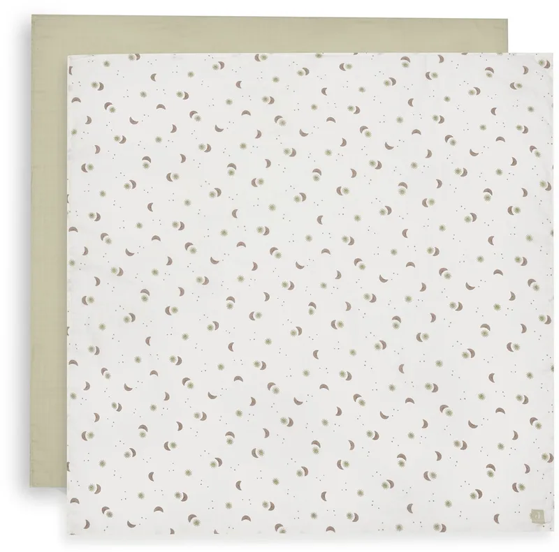 Hydrofiele Doek Large - 115x115cm - Over the Moon - 2 Stuks by Jollein in Multicolour – product photo