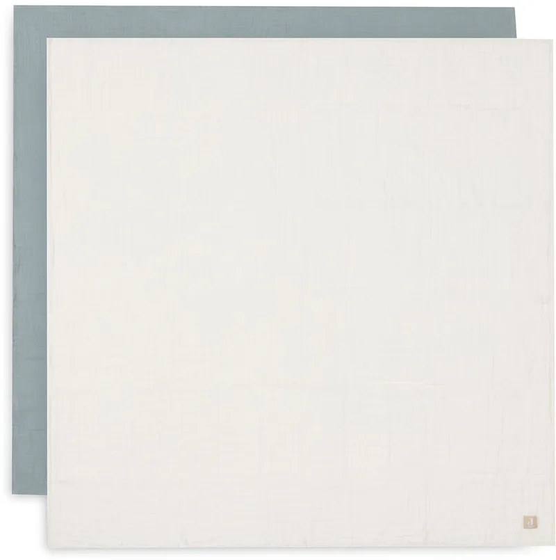 Hydrofiele Doek Large 115x115cm Sea Green/Ivory (2pack) de Jollein en Sea Green – photo produit