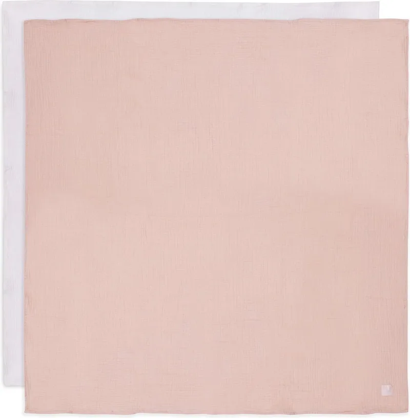 Hydrofiele Doek Large 115x115cm Wild Rose/Ivory (2pack) van Jollein in Wild Rose – productfoto