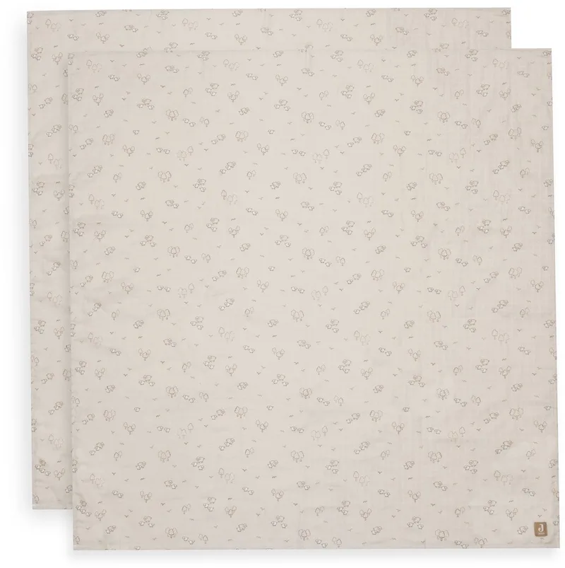 Hydrofiele Doek Large 115x115cm Woolly (2pack) van Jollein in Meerkleurig – productfoto