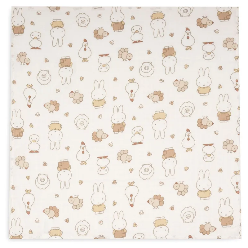 Hydrofiele Doek Small - 70x70cm - 3 Stuks by Jollein in Miffy Family Farm – product photo 2 of 2