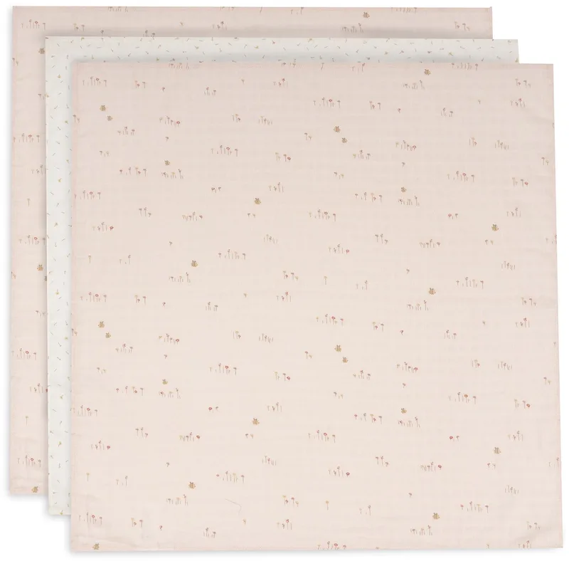 Hydrofiele Doek Small - 70x70cm - 3 Stuks de Jollein en Pretty Picnic – photo produit