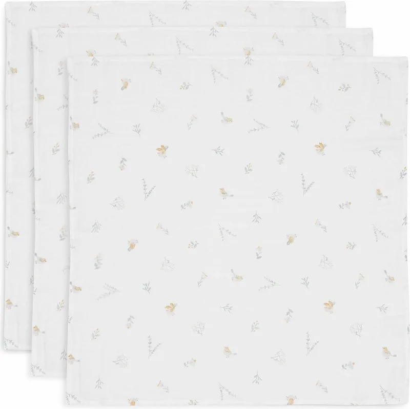 Hydrofiele Doek Small 70x70cm (3pack) de Jollein en Lovely Birds – photo produit