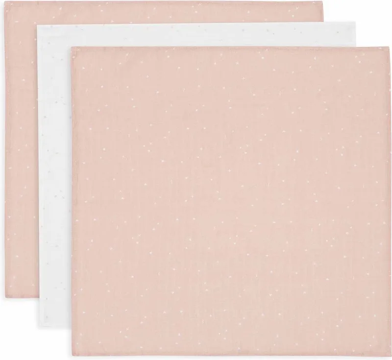 Hydrofiele Doek Small 70x70cm (3pack) by Jollein in Twinkling Wild Rose – product photo