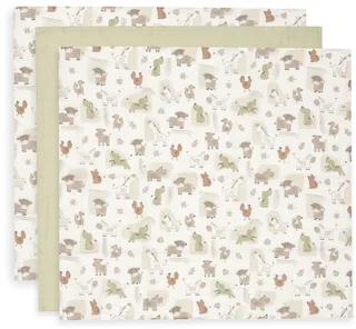 Hydrofiele Doek Small 70x70cm Barn Buddies (3pack) by Jollein in Multicolour – product photo 1 of 4