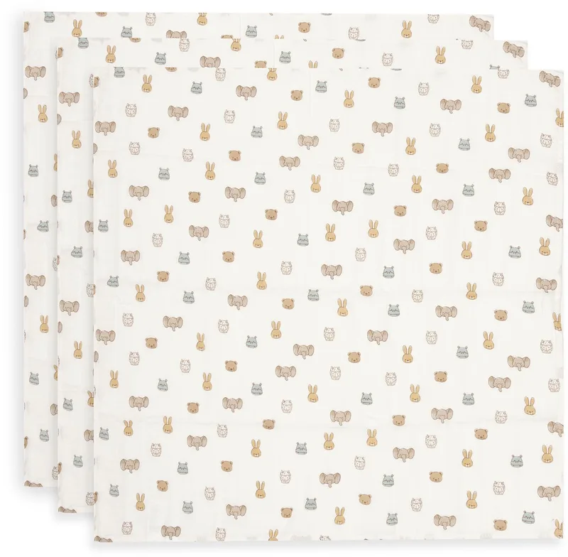 Hydrofiele Doek Small - 70x70cm - Jollies - 3 Stuks by Jollein in Multicolour – product photo