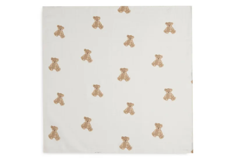 Hydrofiele Doek Small 70x70cm Teddy Bear - 3 Stuks van Jollein in Meerkleurig – productfoto 2 van 4