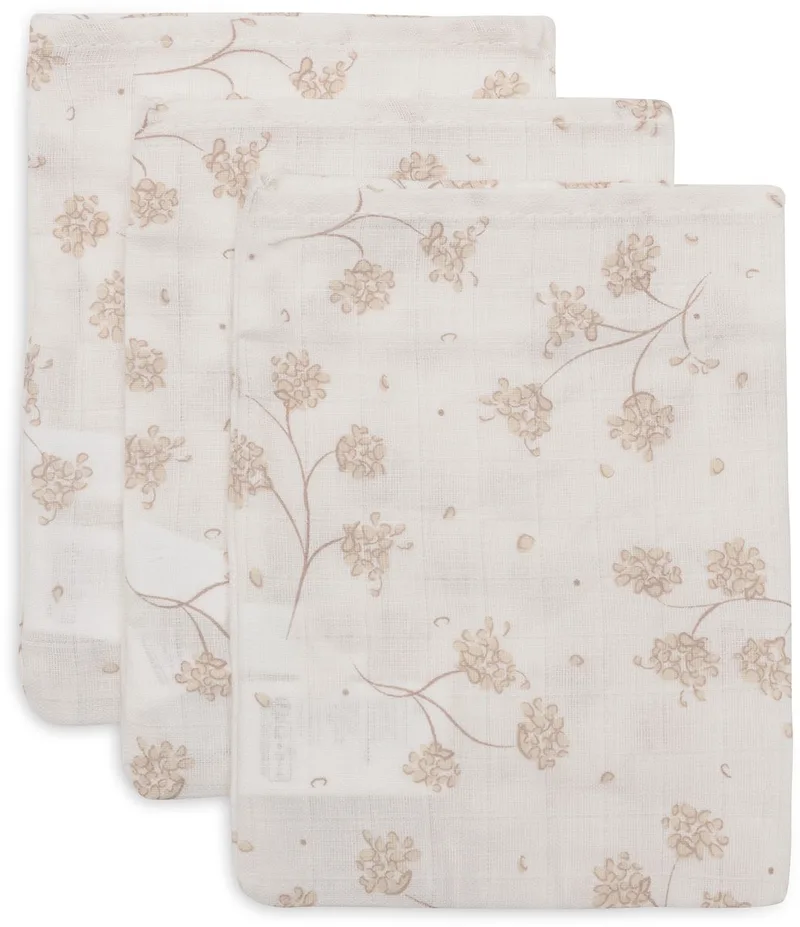Hydrofiele Washandjes 15x20cm - Katoen - 3 Stuks fra Jollein i Leafy Dreams – produktbillede