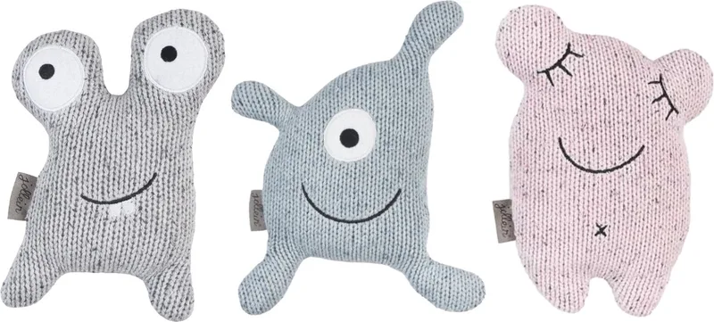 Jollein 3 Stuks Confetti Monster Knuffel de Jollein en Multicolore – photo produit