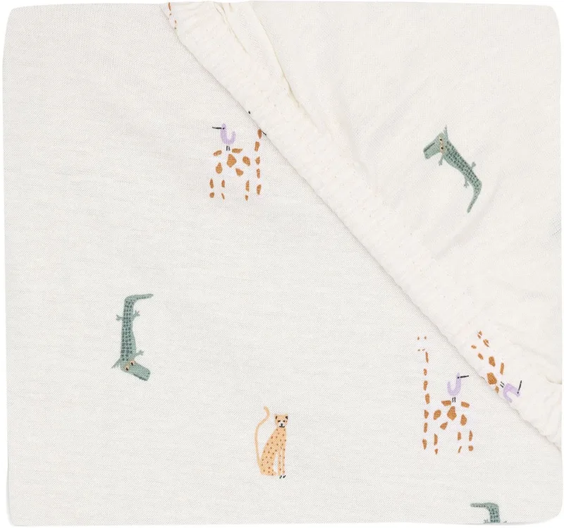 Jungle Jambo Hoeslaken - 40/50 x 80/90 cm - Jersey fra Jollein i Multicolor 1 – produktbillede