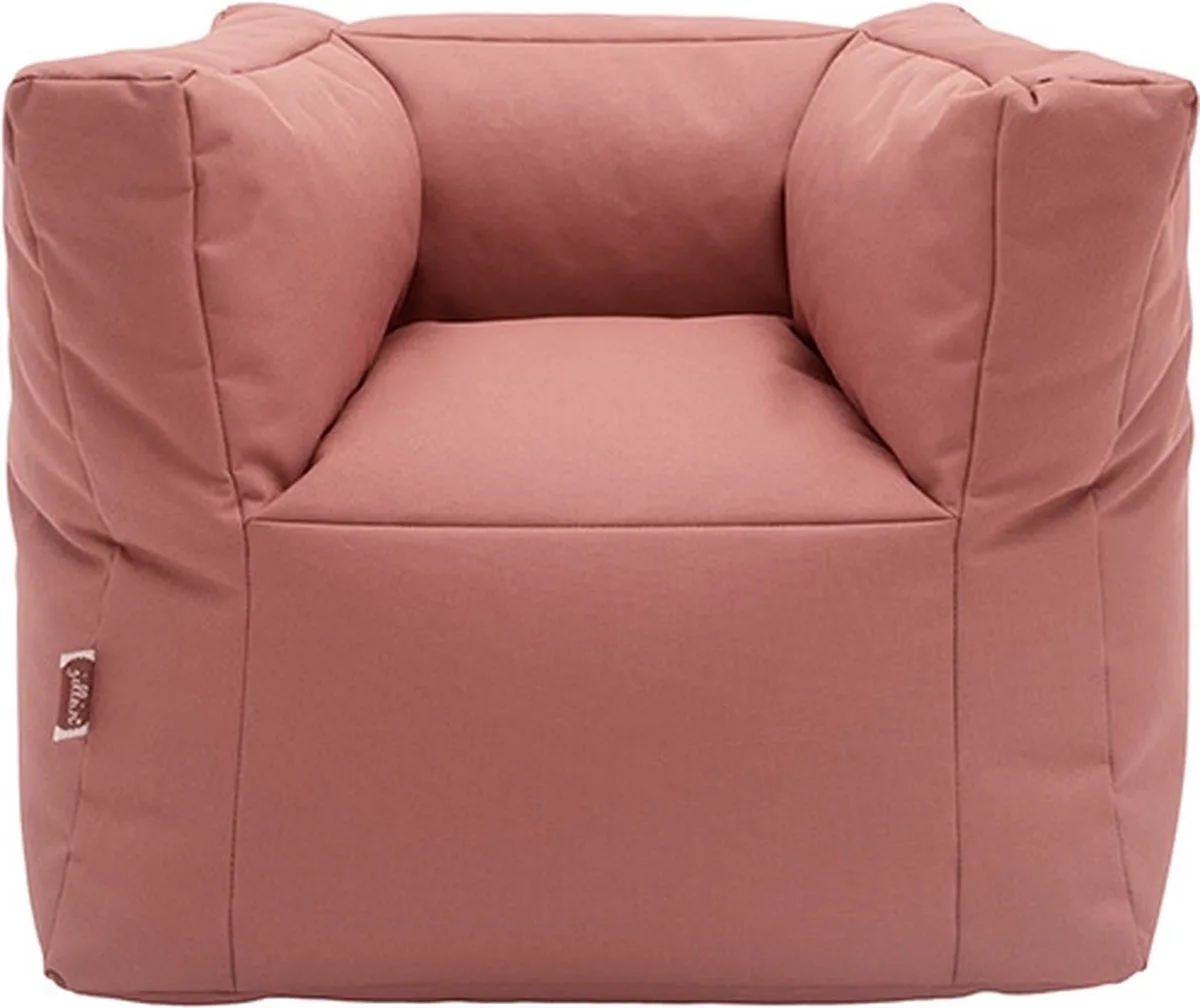 Kinderfauteuil - Kinder Zitzak - 1 t/m 4 jaar - 46x110cm van Jollein in Mellow Pink – productfoto