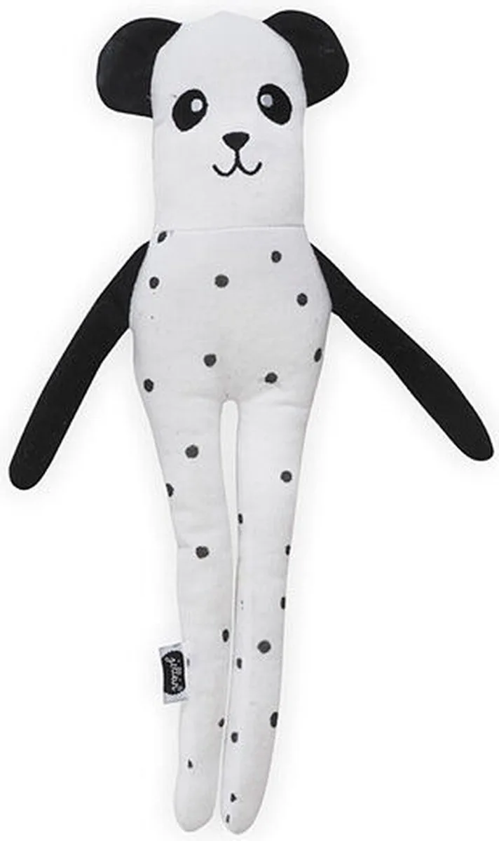 Knuffel Panda Softy - Black & White by Jollein in Black – product photo
