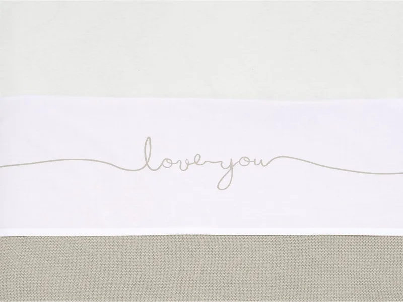 Laken ledikant 120x150cm by Jollein in Love you Nougat – product photo