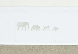 Laken Ledikant Jollein 120x150 Animals Olive Green by Jollein – product photo 1 of 3