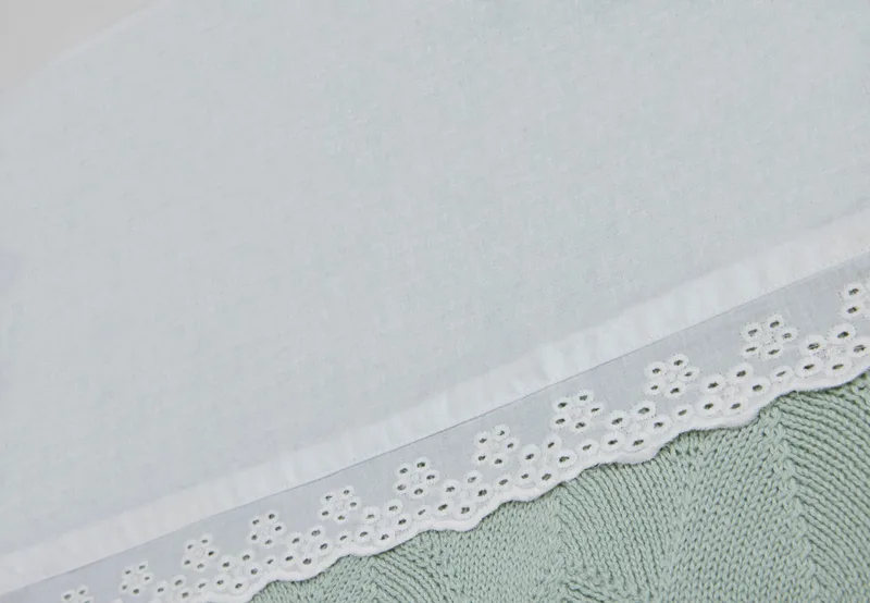 Laken Wieg 75x100cm by Jollein in Lace Ivory – product photo 2 of 4