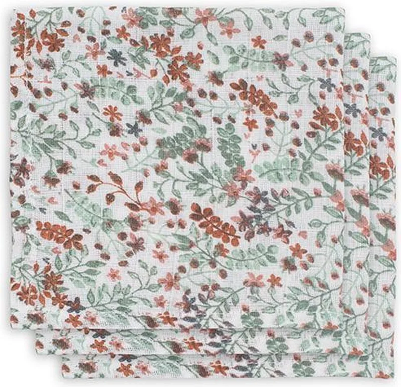 Monddoekjes Hydrofiel | Bloom | 3pack van Jollein in Meerkleurig – productfoto