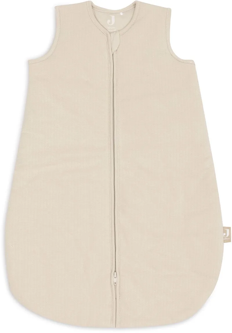 Newborn Slaapzak Baby Mouwloos 60cm - Jersey - Sand de Jollein en Soft Twine Sand – photo produit