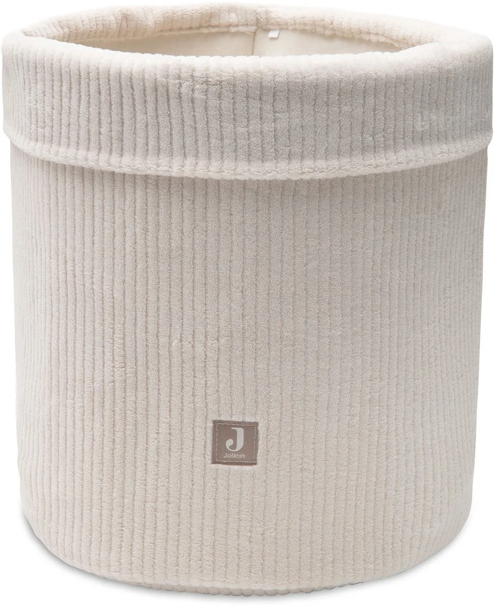 Opbergmand - 14x18cm - Cloudy Rib van Jollein in Oatmeal – productfoto