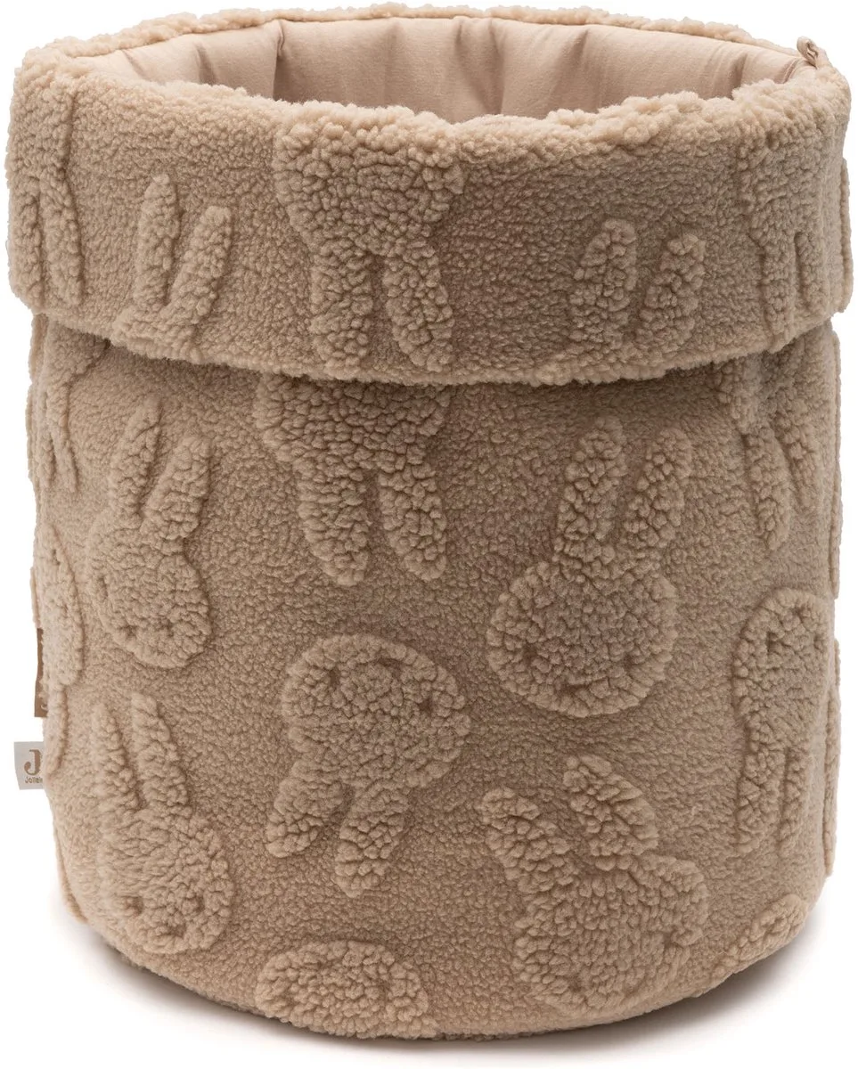Opbergmand - 30x30cm - Miffy Jacquard - Biscuit van Jollein in Miffy Jacquard Biscuit – productfoto