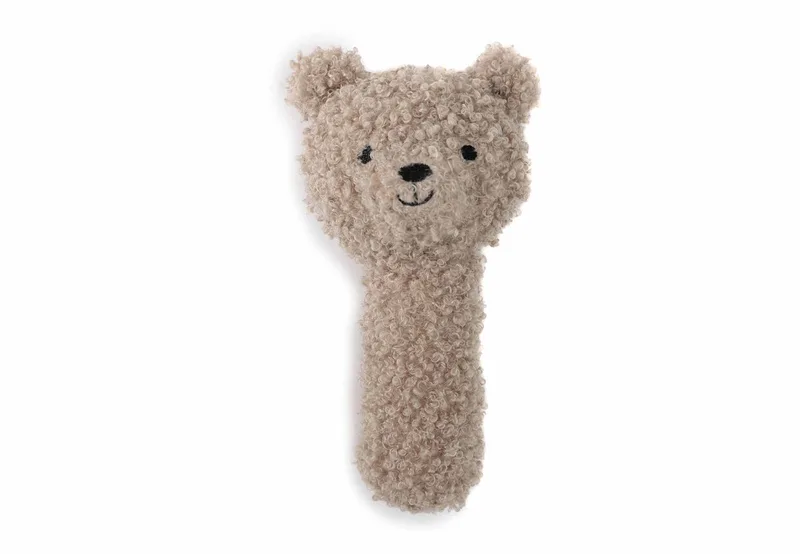 Rammelaar Teddy Bear olijfgroen van Jollein in Teddy Bear Olive Green – productfoto