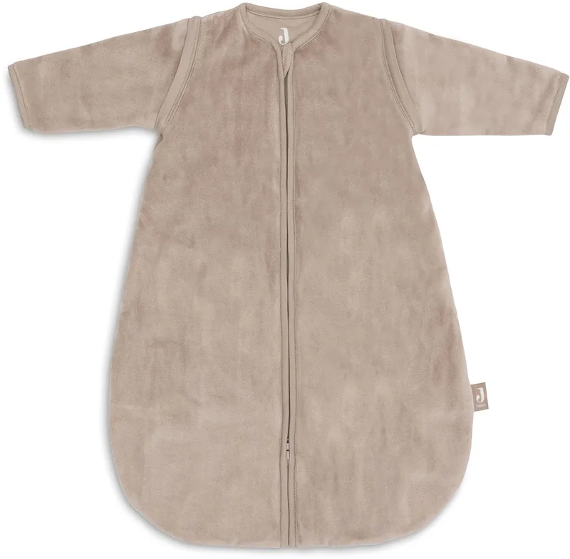 Slaapzak Baby met Afritsbare Mouw Rond 60cm - Milky Coffee by Jollein in Velvet Milky Coffee – product photo