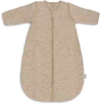Slaapzak met afr. mouw Rond 60cm Merino Wol Felted de Jollein en Naturel – photo produit 1 sur 4