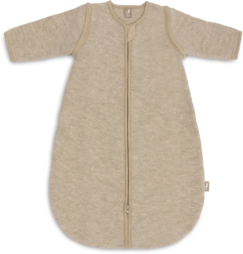 Slaapzak met afr. mouw Rond 70cm Merino Wol Felted by Jollein in Natural – product photo