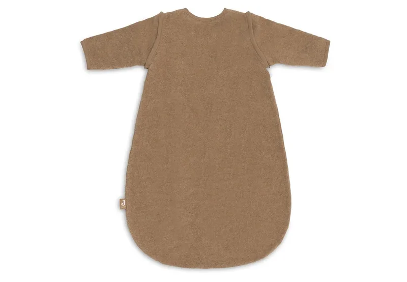 Slaapzak met afr. mouw Rond 90cm Merino Wol Felted Dark Haze von Jollein in Dark Hazel – Produktfoto 2 von 4