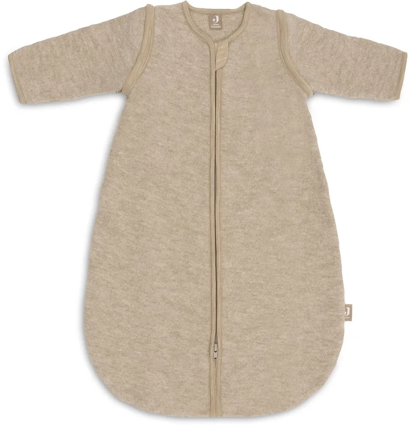 Slaapzak met afr. mouw Rond 90cm Merino Wol Felted by Jollein in Natural – product photo