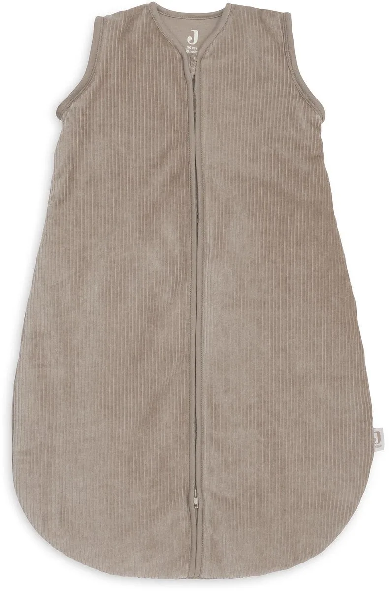 Slaapzak met afritsbare mouw Rond 110cm Rib de Jollein en Milky Coffee – photo produit 2 sur 4