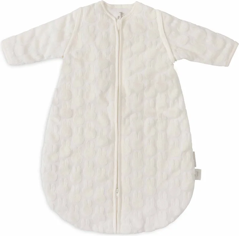 Slaapzak met afritsbare mouw Rond 60cm van Jollein in Miffy Jacquard Ivory – productfoto