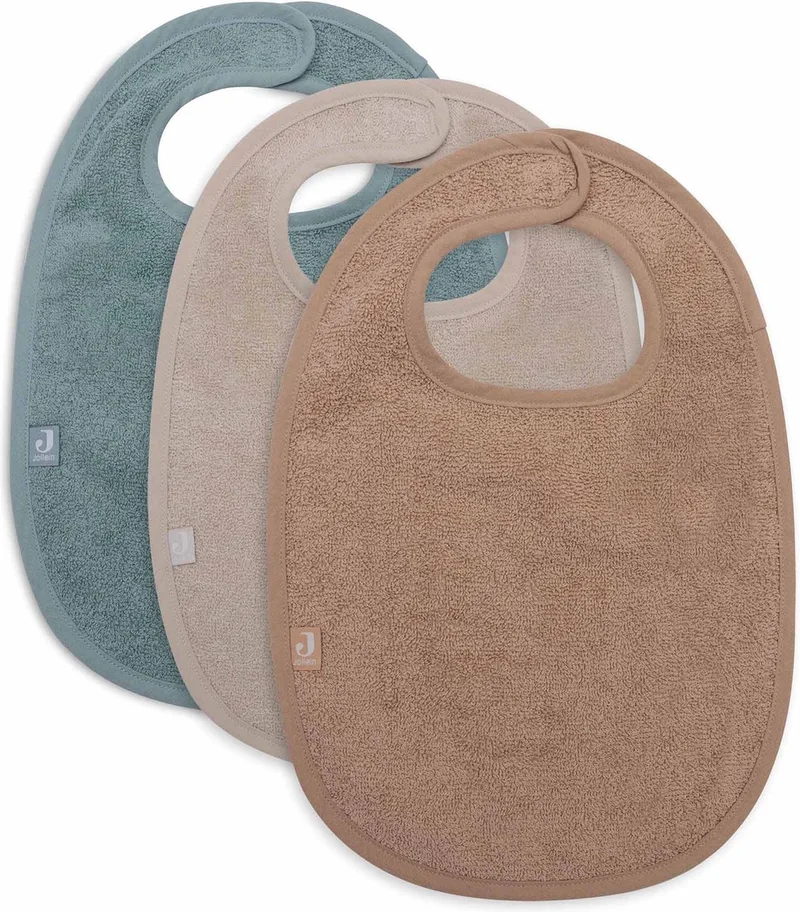 Slab Badstof Sea Green/Nougat/Biscuit (3pack) by Jollein in Sea Green, Biscuit, Nougat – product photo