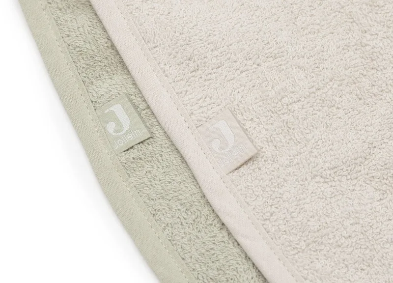 Slab Badstof Soft Matcha/Sand (2pack) de Jollein en Multicolore – photo produit 4 sur 4