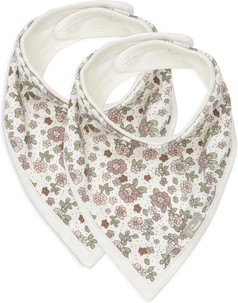 Slab Bandana (2pack) by Jollein in Retro Flowers – product photo