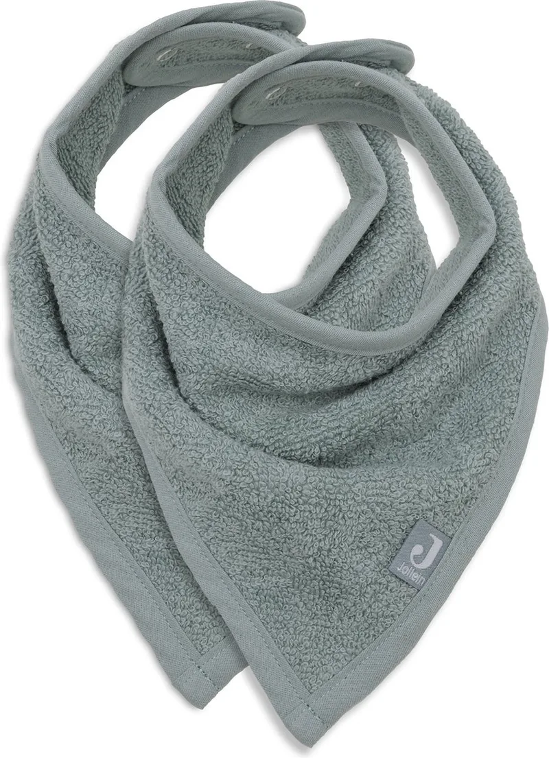 Slab Bandana Badstof Sea Green (2pack) fra Jollein i Terry Do not bleach – produktbillede