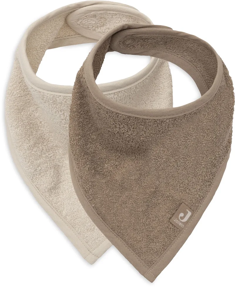 Slab Bandana Sand/Milky Coffee (2pack) de Jollein en Multicolore – photo produit