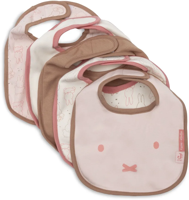 Slab Jersey Waterproof Miffy Moments Silk Rose (5pack) by Jollein in Pink – product photo