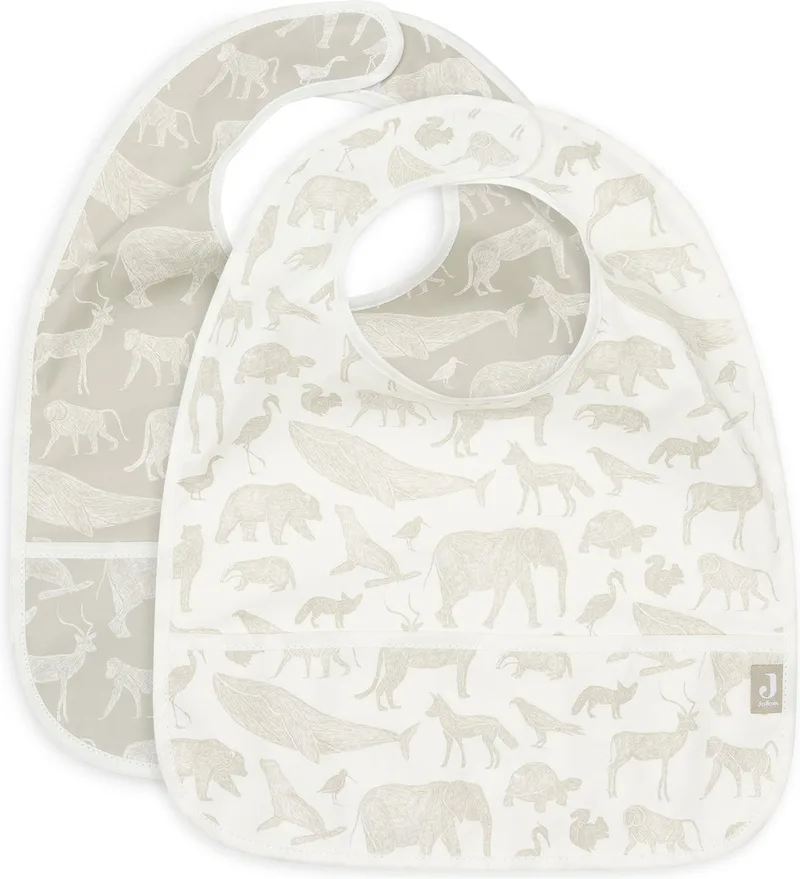 Slab Waterproof (2pack) by Jollein in Animals Olive Green – product photo